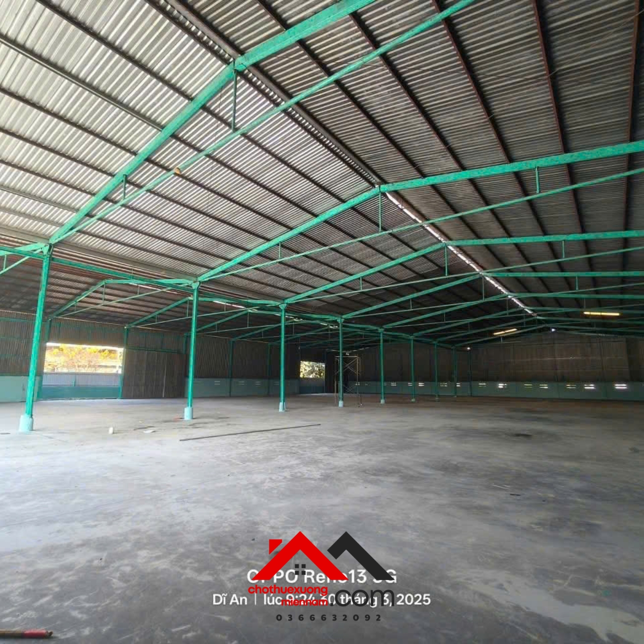 Cho thuê kho xưởng 5.000m² Dĩ An – Giá 150tr – Làm cơ khí, kho hàng OK. Liên hệ: - Ảnh 1